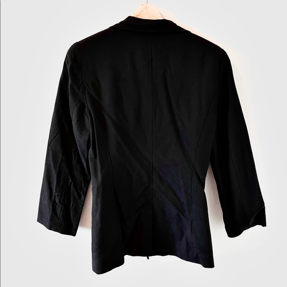 Black Pierre Cardin Designer Blazer Paris Size 91-104-165 Small Suit Jacket - Picture 2 of 2